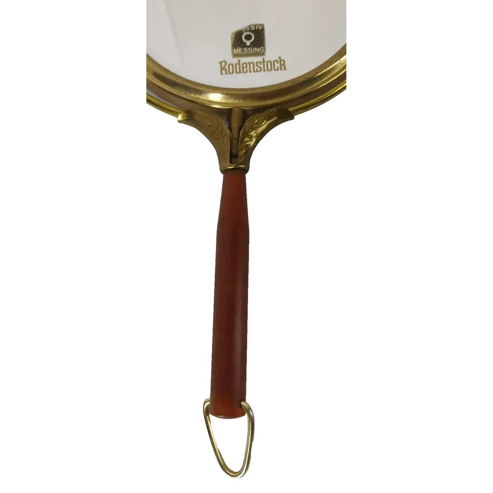 Vintage Rodenstock Germany Handheld 2 Sided Mirror & Magnifying Vanity Mirror‎